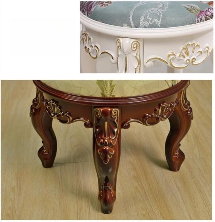 アンティーク風化粧チェア ABSプラスチック猫足設計 ヨーロピアンスタイル ドレッサー/靴交換/待合用 寝室/玄関対応 32&times;32&times;