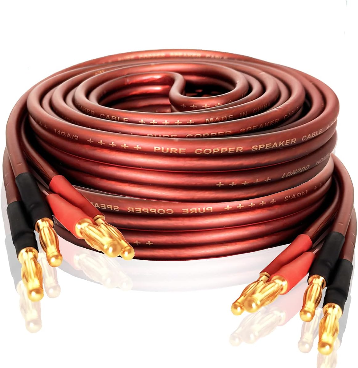 GEARit 10 AWG Lautsprecherkabel - Bananenstecker 10 Fuß CL2-zertifiziert