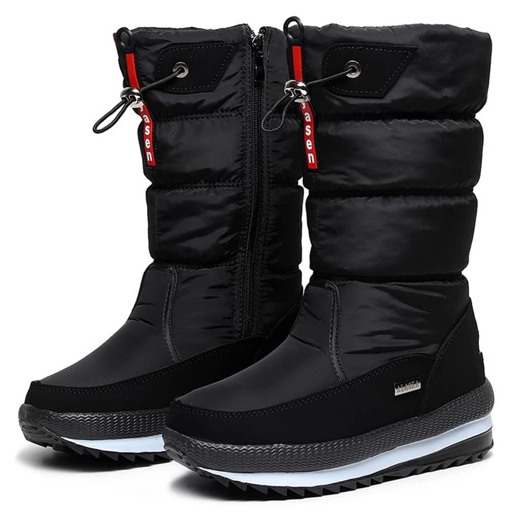 Botas de Nieve para Mujer con Cremallera Invierno Construido para la Comodidad, Invierno II Botas Impermeables Forradas de Piel Frosty Warm Antideslizante