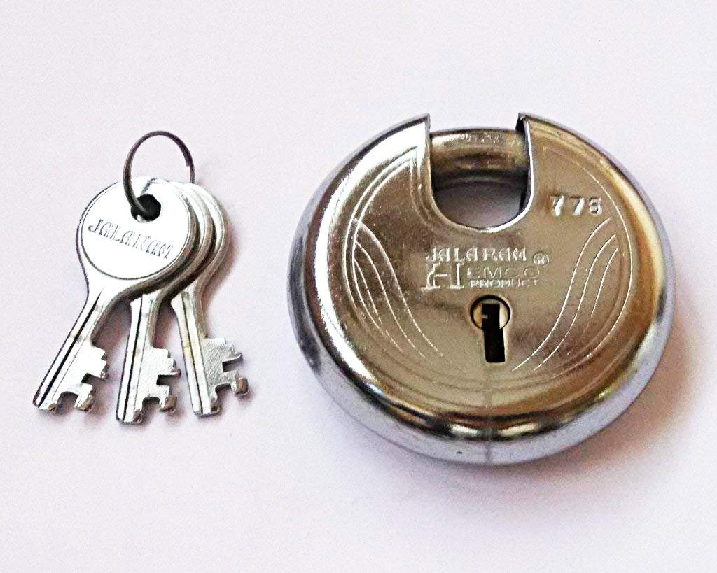 A to Z Jalaram Round Shutter and Main Door Lock with 3 Keys (Silver, 90mm) (B07Z86J7XJ) Amazon Price History, Amazon Price Tracker