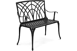 VINGLI 3ft Outdoor Aluminum Bench