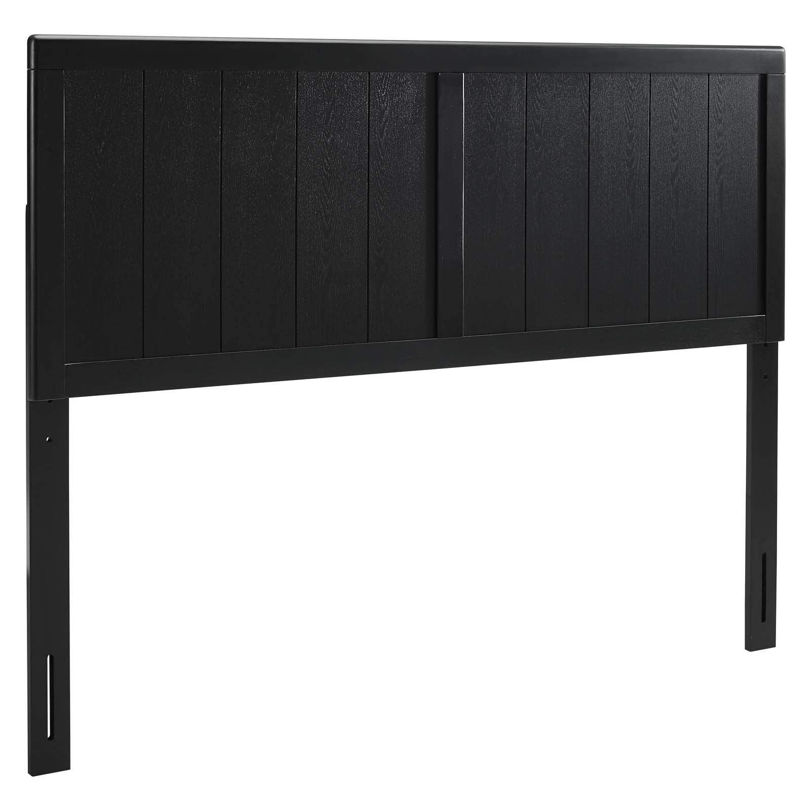 MOD-6219-BLK Robbie - Cabecero de madera tamaño King, color negro 2
