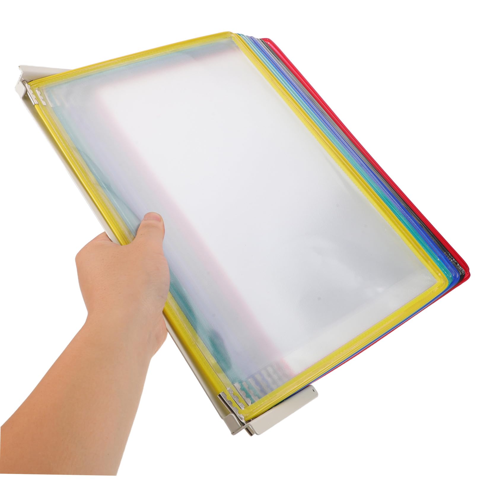 COHEALI Organizzatore Magnetico da Muro per Ufficio 10 Tasche Porta Documenti A4, Design Salvaspazio in Pvc e Ferro per Frigorifero e Riunioni