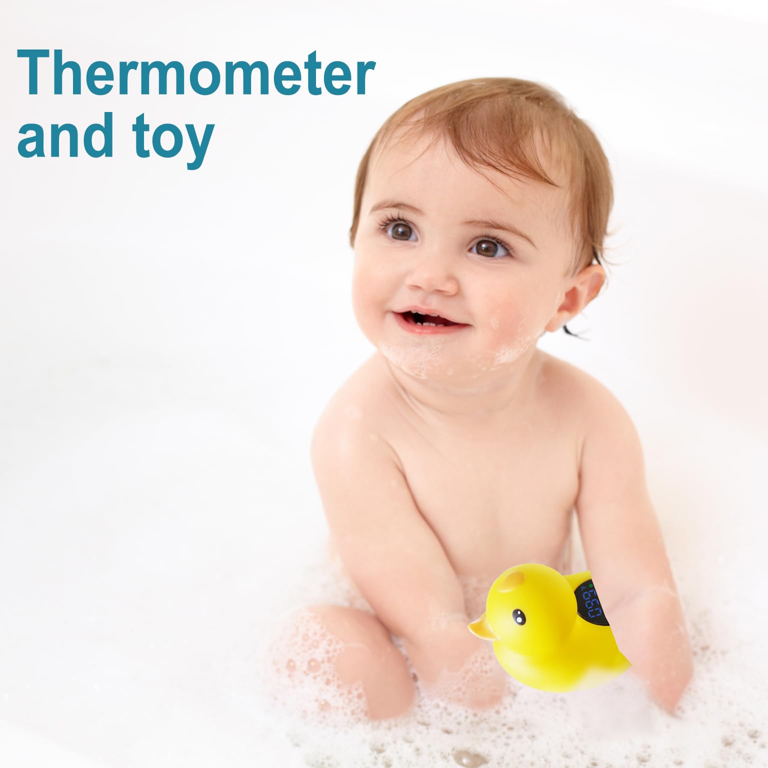 Baby-Badethermometer, präzise Wassertemperaturanzeige, intelligentes und lustiges schwimmendes Enten-Design, umarmt ein glückliches und sicheres Bad, ideal für Eltern und Betreuer