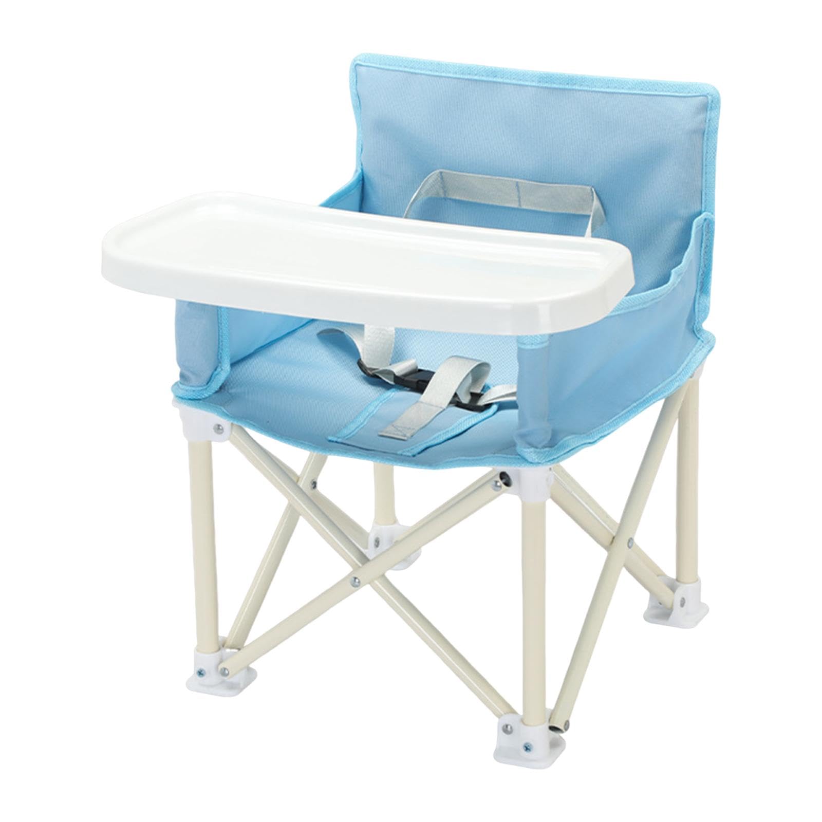 High Chair with Tray Folding Toddler Booster for Dining Lawn Beach Blue-image-10