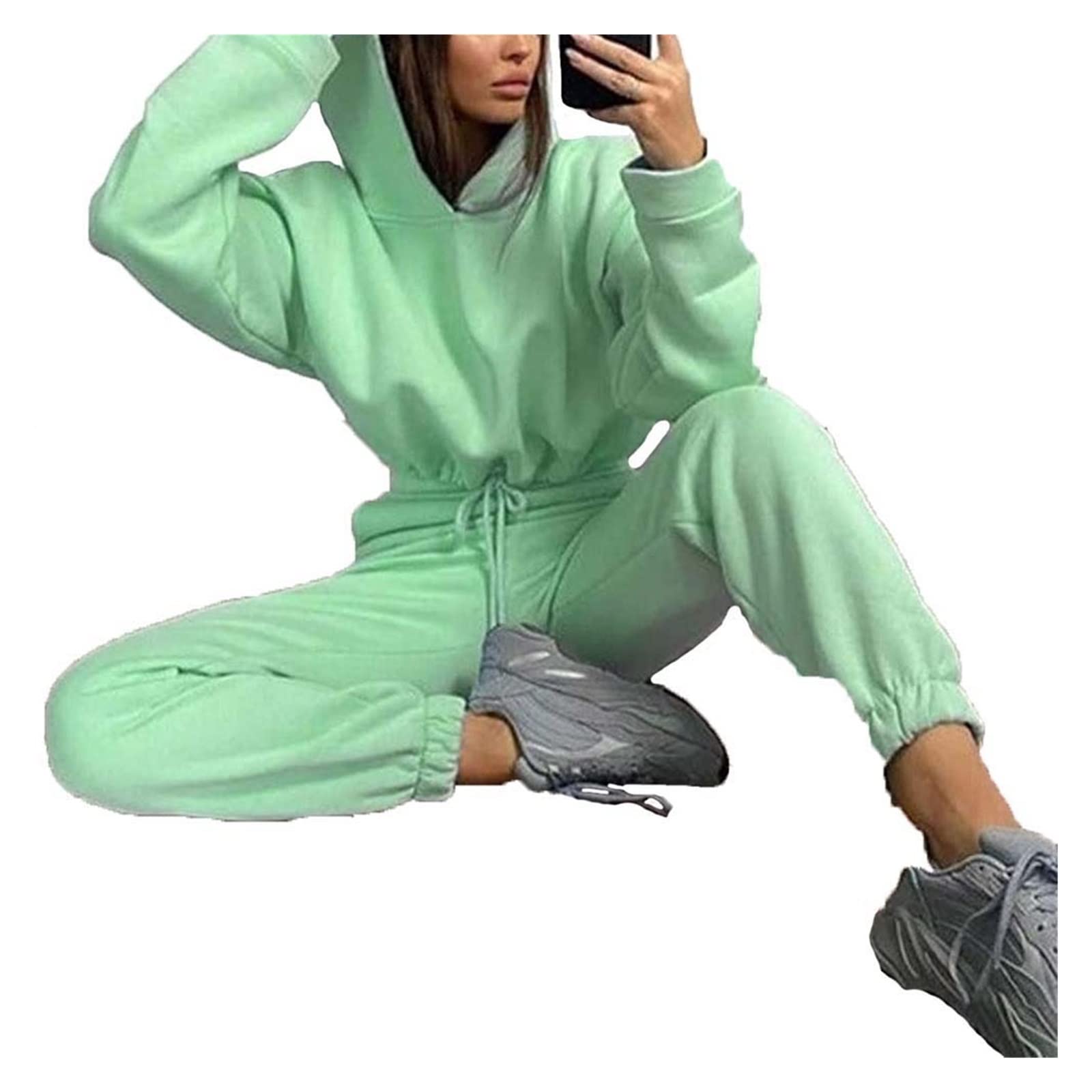 2 Pièces Femmes Jogging Costume Survêtement Sports Loisirs Sweat À Capuche Et Pantalons De Survêtement Costume De Sport Costume Loisirs Costume Vêtements De Sport Ensemble