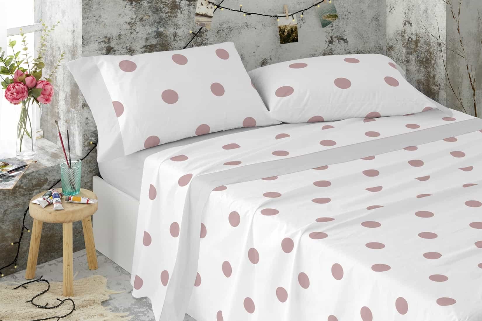 Burrito Blanco Juego de Sábanas 129 Juvenil y Moderno | para Cama de 200 cm | Juego de Sábana, Funda de Alhomada y Bajera Ajustable | Color Gris