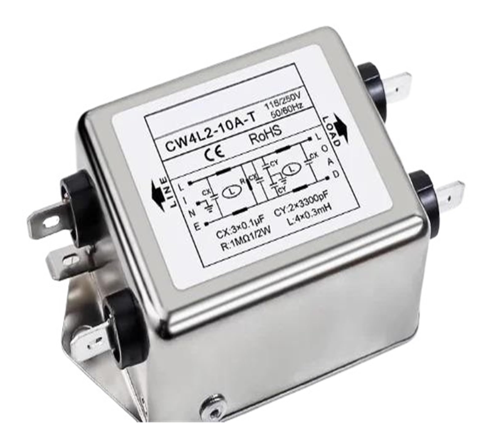 MBPAIHOP Power filter CW4L2 10A 20A bipolar DC 24V anti-jamming(20A)