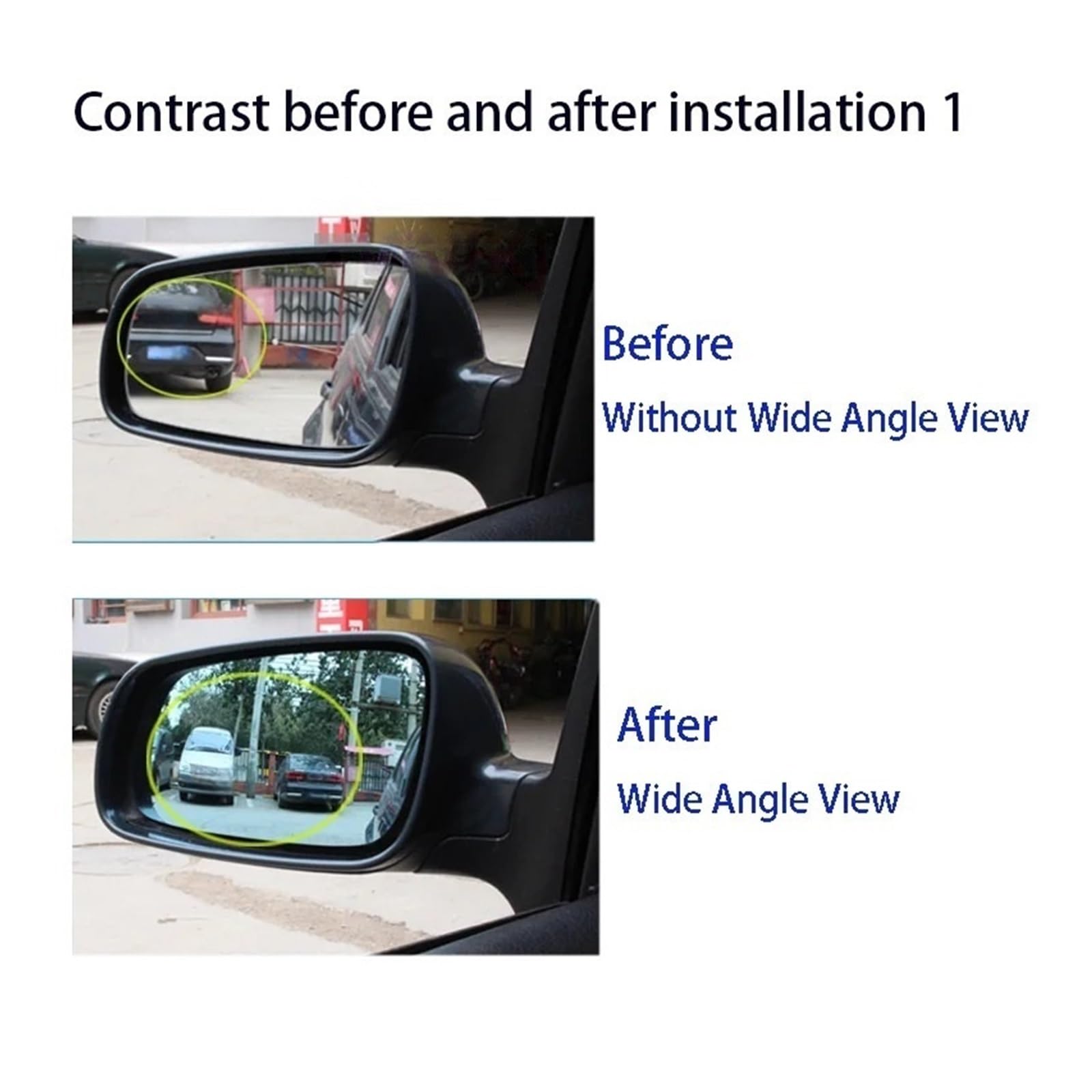 Lente vetro per specchietto retrovisore laterale reale 1000R per Tesla per modello S 2024 visione grandangolare antiriflesso(White mirror)
