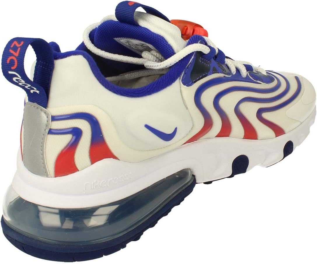 Nike Air Max 270 React ENG Mens Running Trainers DA1512 Sneakers Shoes (UK 6.5 US 7.5 EU 40.5, White Concord Ember Glow 100)
