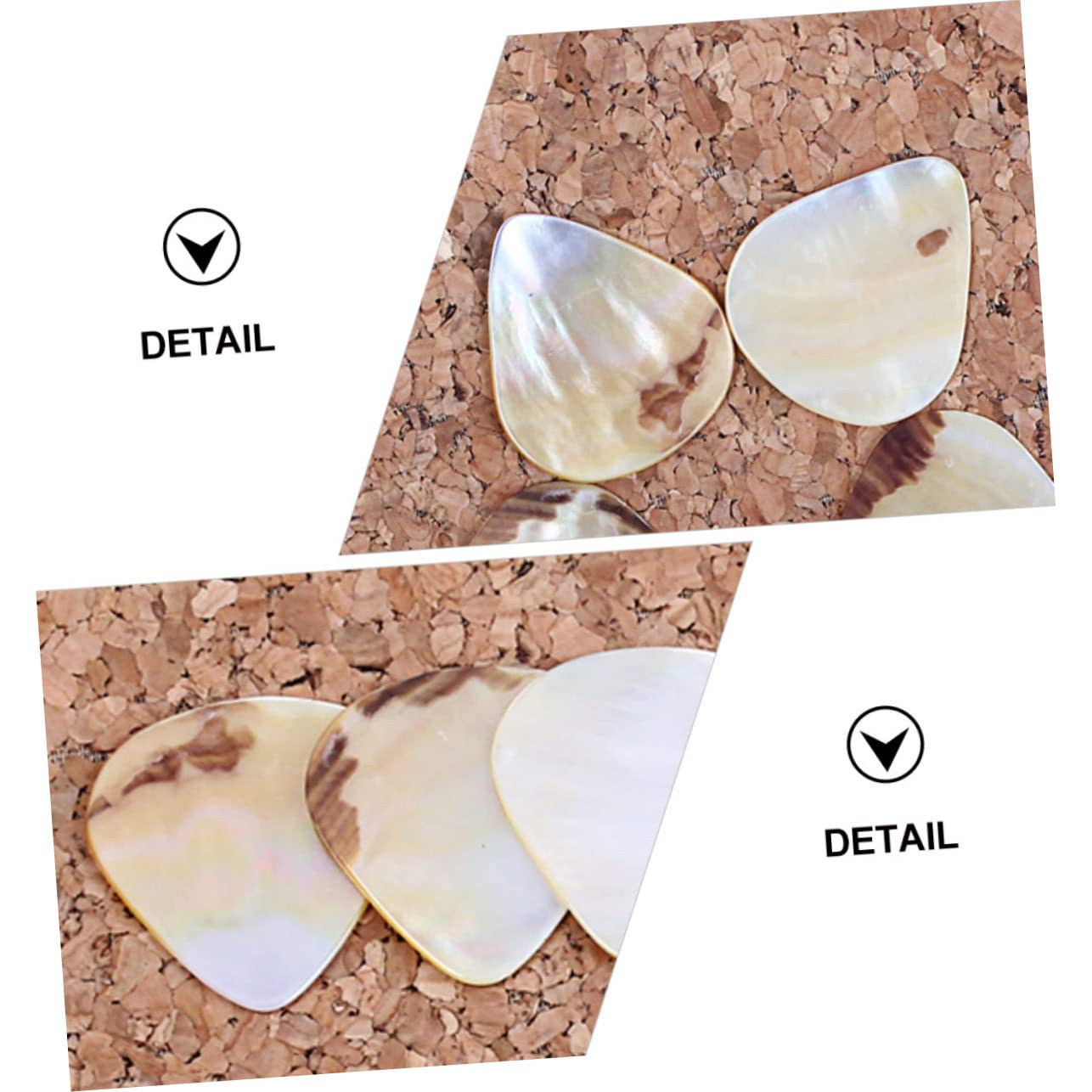5piezas Selecciones Púas Para Guitarra Acústica y Eléctrica Paquete De Cinco Púa Lisa Accesorios Para Guitarra