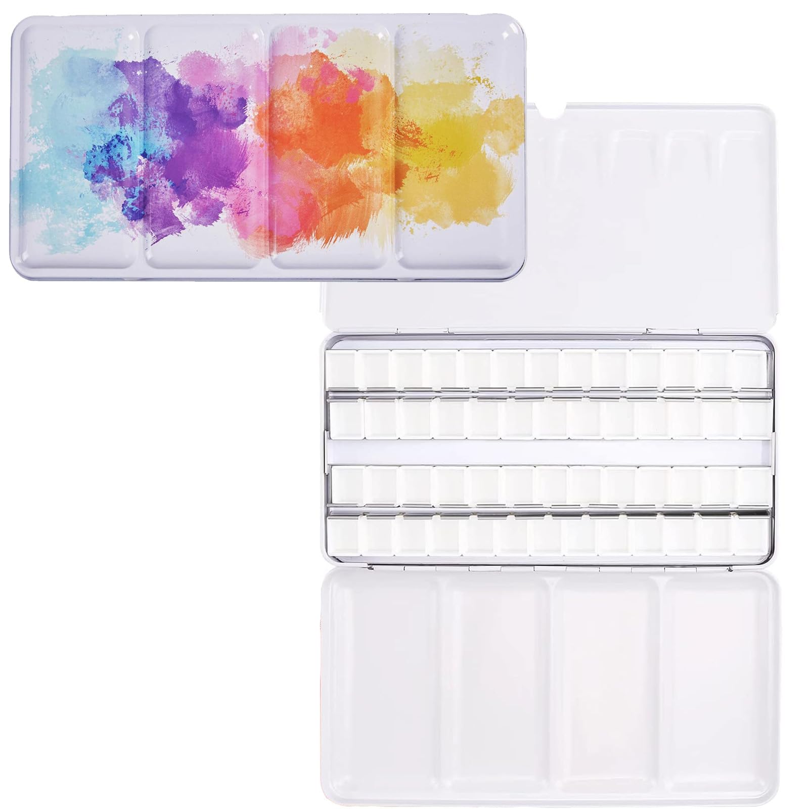 Palette D'aquarelle Vide De Grande Capacité, Avec Trou Pour Les Doigts