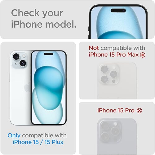 Miniatura 2 de Spigen GlasTR Optik - Protector de pantalla para lente de cámara diseñado para iPhone 15 PlusiPhone 15 compatible con fundas, transparente (paquete