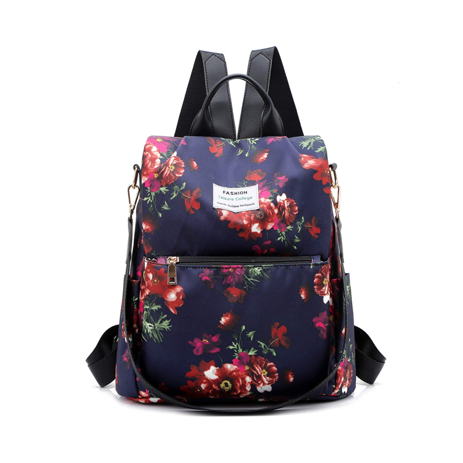 FANDARE Sac à Dos Femme Anti-Vol Kaki – Sac Bandoulière Imperméable Polyester, Cartable École/Travel/Quotidien 3-en-1