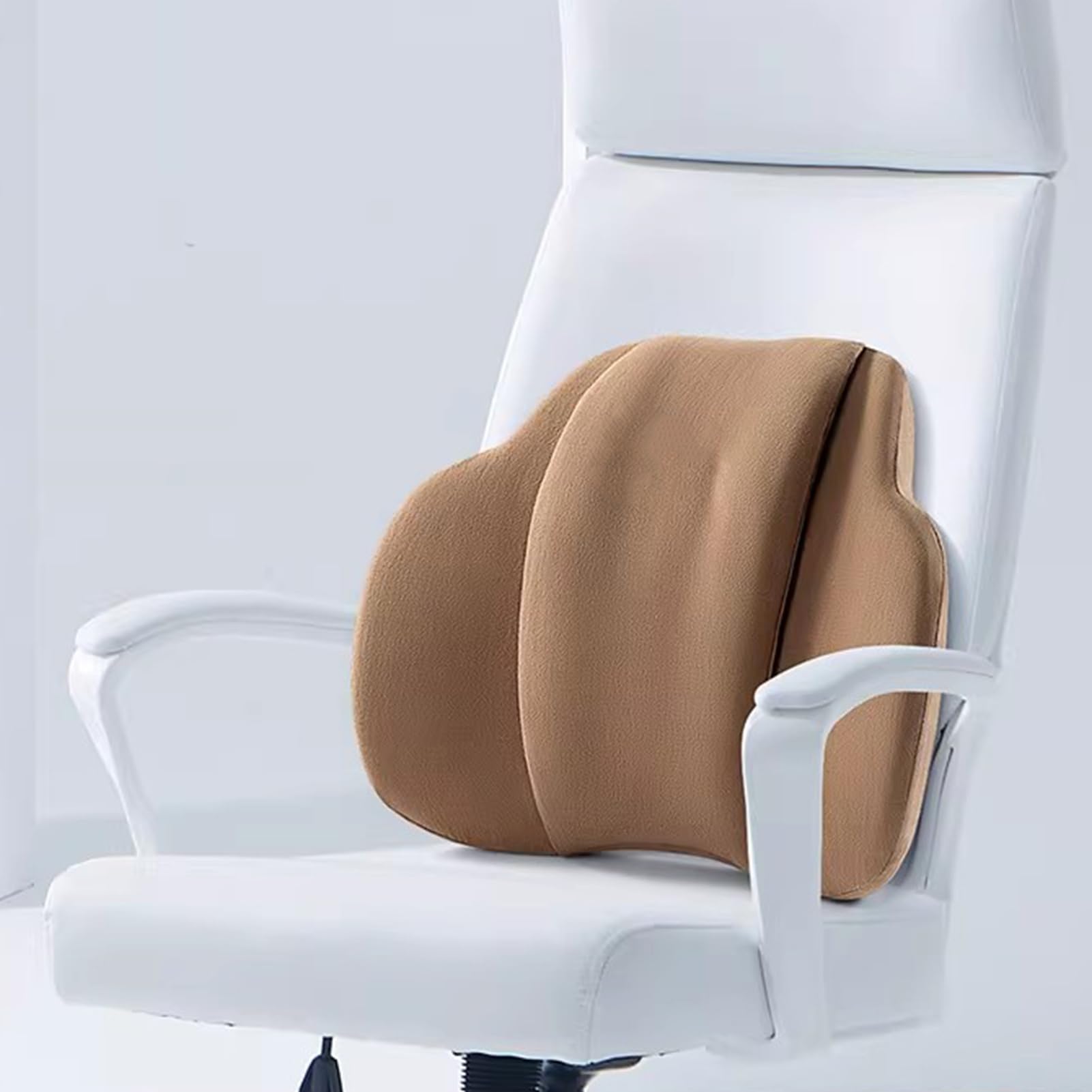 Almohada de Apoyo Lumbar para Silla de Oficina, cojín de Respaldo para aliviar el Dolor de Espalda Baja, Almohadas de Respaldo de Asiento de Coche,Gris