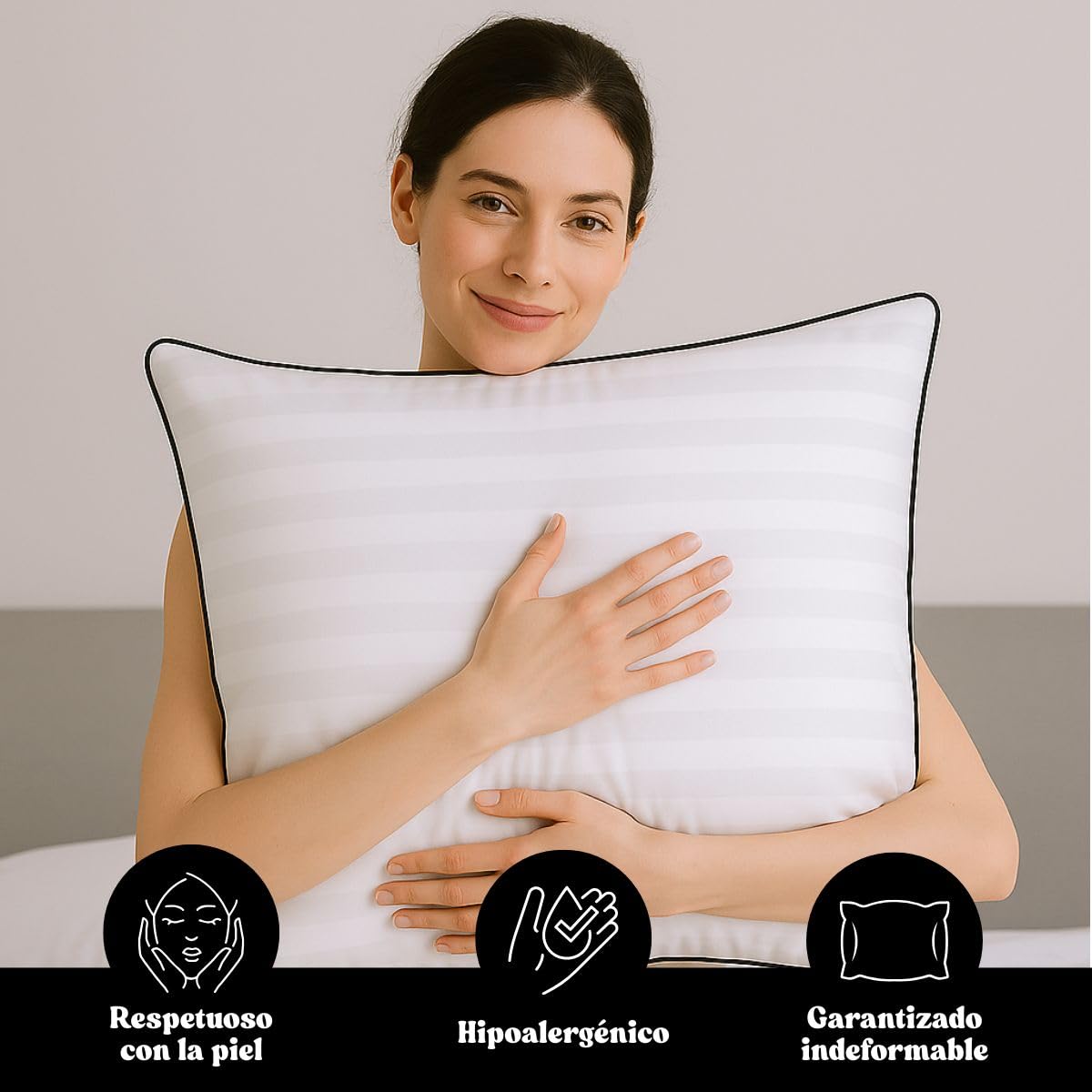 DREAMWAY Almohada de 50 x 70 cm (juego de 2) – Calidad hotelera de lujo