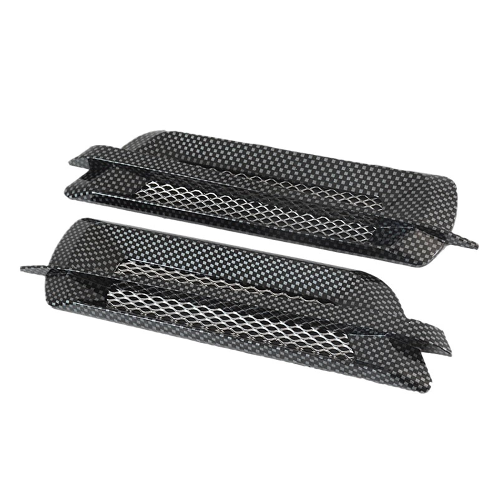 EJUOYO Side Vent Decor Sticker 2PCS Universal ABS Car Side Air Vent Fender Cover Hole Intake Duct Flow Grille Decoration Sticker Car Fender Side Vents