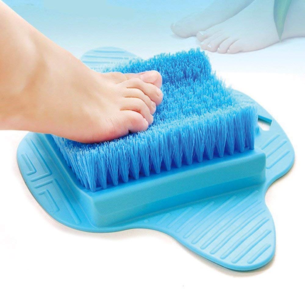KanakMall Foot Scrubber For Foot Exfoliator & Foot Brush Cleaner with Floor Suction Cup (35 x 24cm, MEdium)