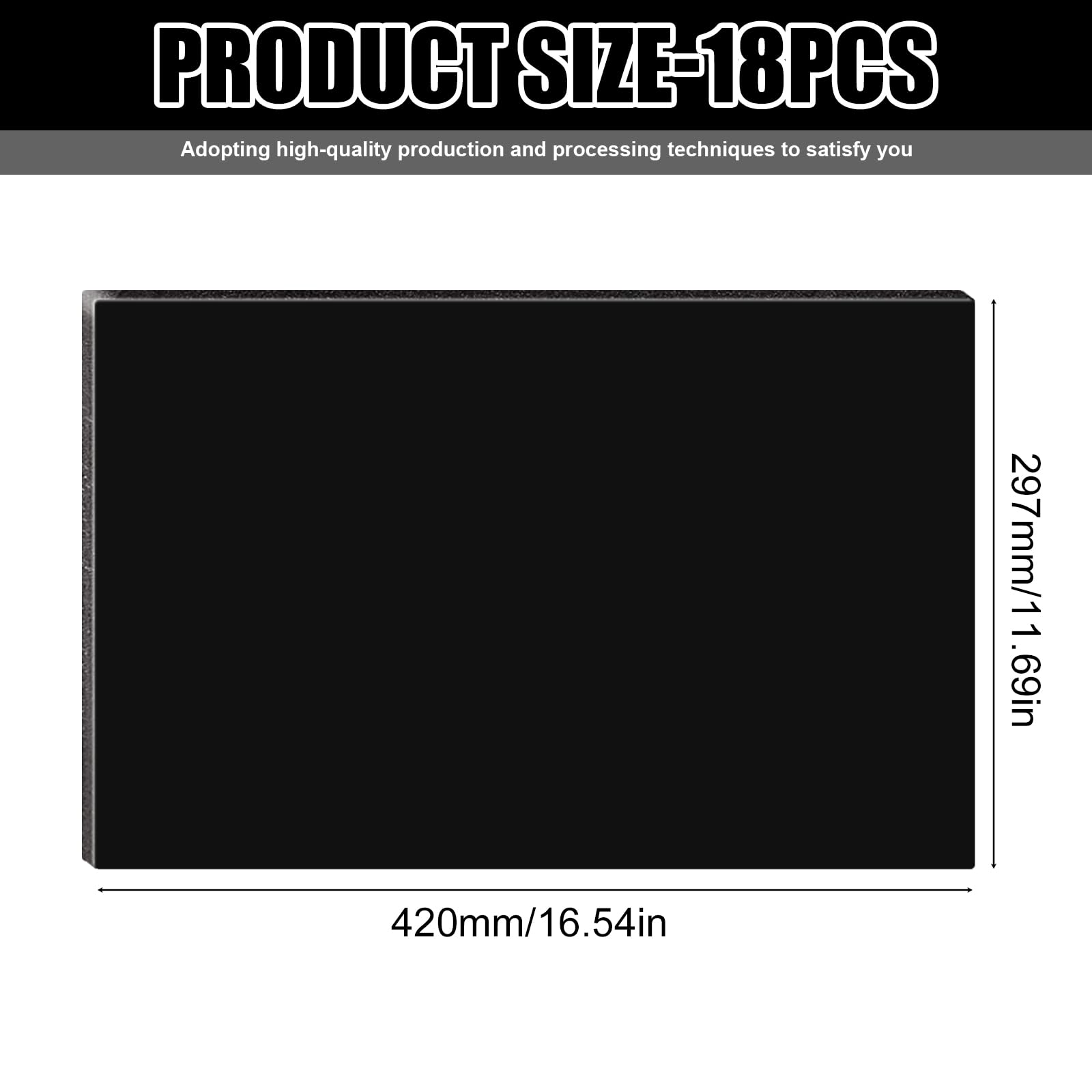 BAIFULAI 18 placas de espuma A3 negras, 420 x 297 x 5 mm, placas de espuma, grosor de 5 mm, placas de espuma para espuma EVA, para proyectos de bricolaje