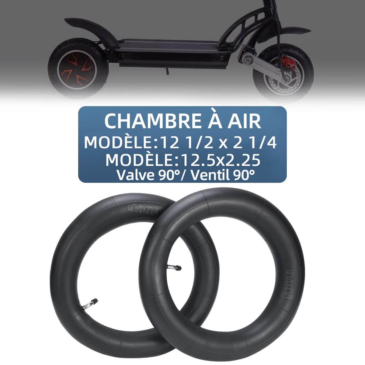 Qind 12 1/2 x 2.75 (12.5 x 2.75) Inner Tube Dirt Bike for Razor MX350 & MX400