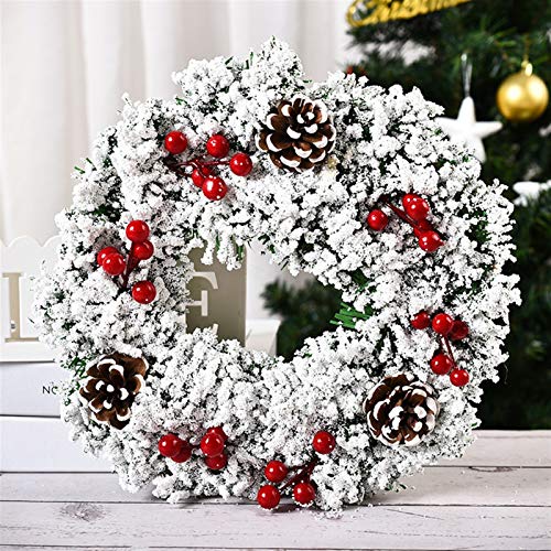 Couronne d'automne 30 cm pour porte d'entrée et déco de Noël chaleureuse