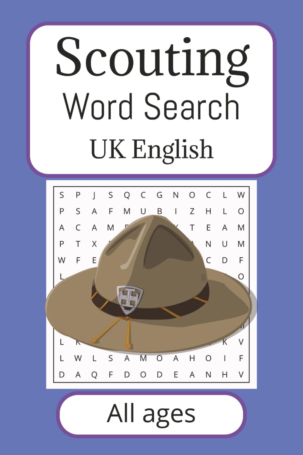 Scouting Word Search UK English: Word Searches with Easy to Read Print about scouting and More | 6x9 inches, 110 pages | 50+ Puzzles ... Gift for Vacations, Holidays and Free Times