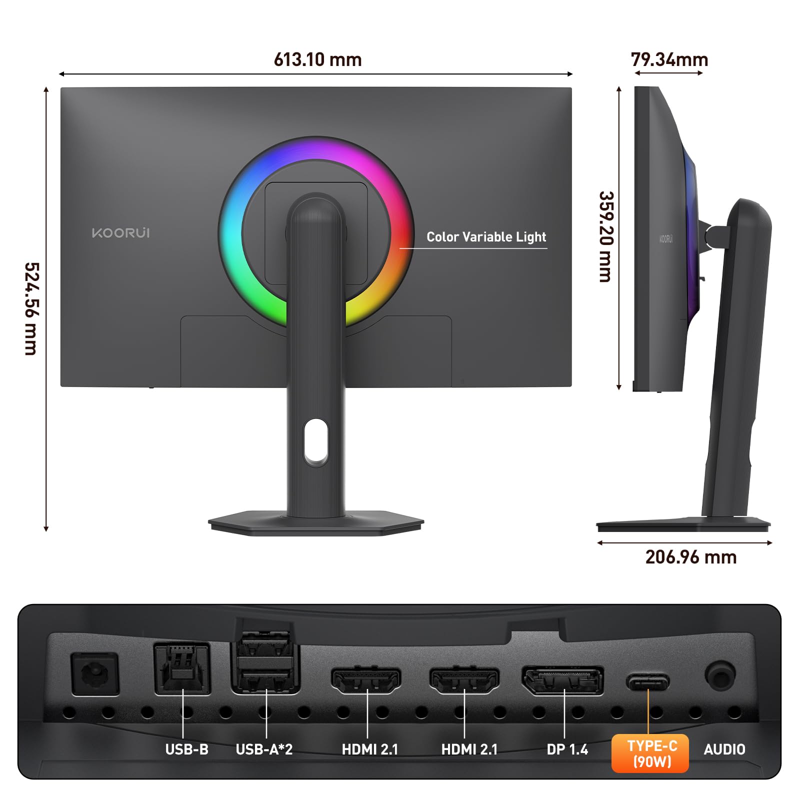 Amazon.co.jp: KOORUI 2741LM 27インチ ゲーマー PCスクリーン 4K UHD 