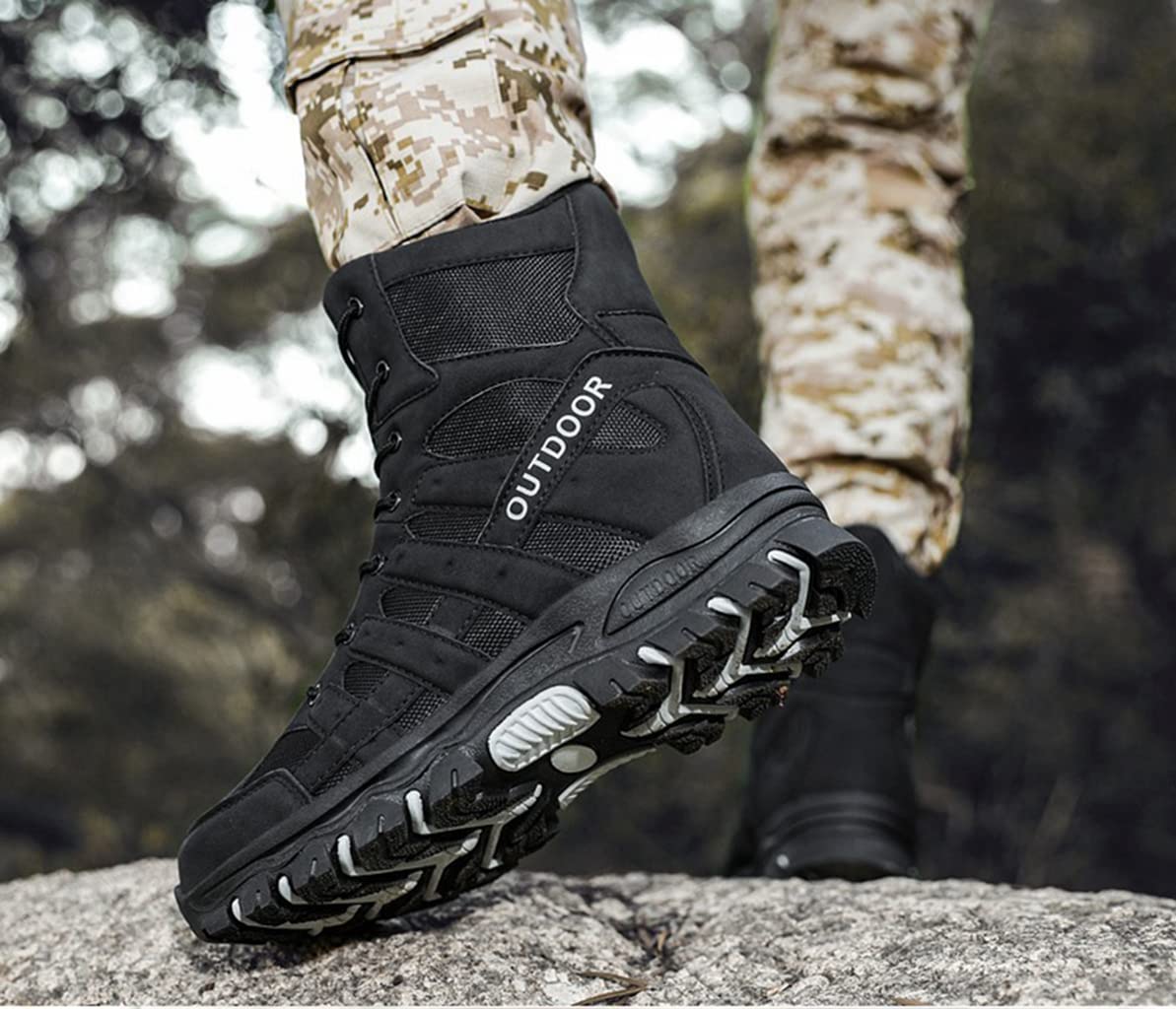 Bottes de Randonnée Pour Hommes Chaussures de Maintien de Cheville Imperméables Antidérapantes Chaussures de Trekking En Plein Air Pour Escalader Des Montagnes