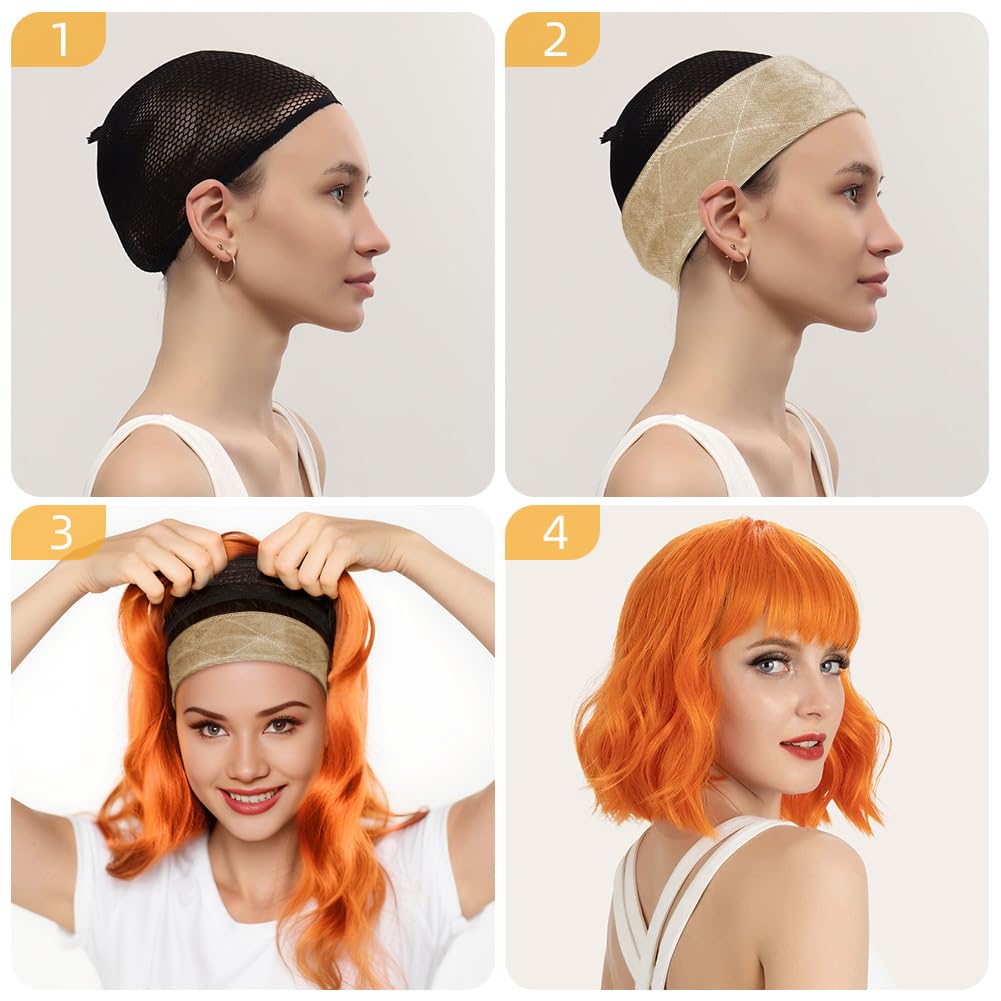 ALIIP Wig Grip Headband, 3 PCS Elastic Wig Bands, Non Slip Edge Band for Laying Down Wigs Adjustable Velvet Wigs Melt Bands - Image 3