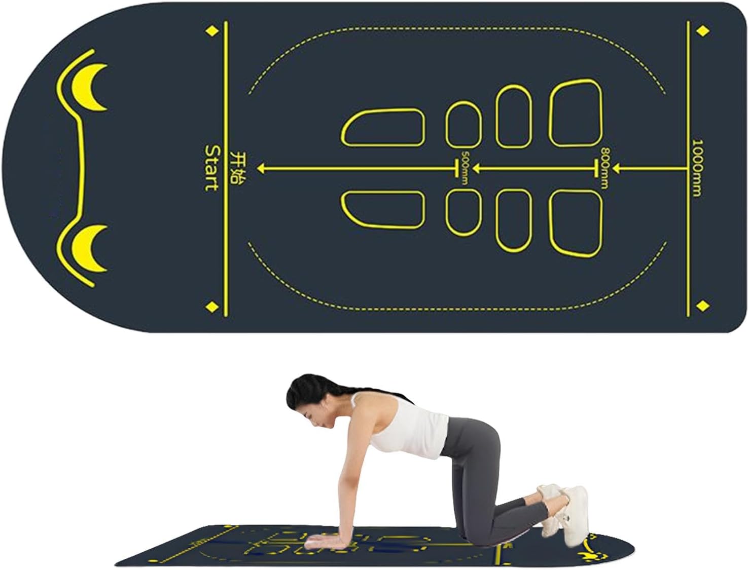 – Exercise Equipment Mat | Ab Roller Wheel Mats For Gym Equipment - Non Slip, Long Thick Sound Insulation Cushion for Abdominal, Pilates, Skipping, Yoga, Home
