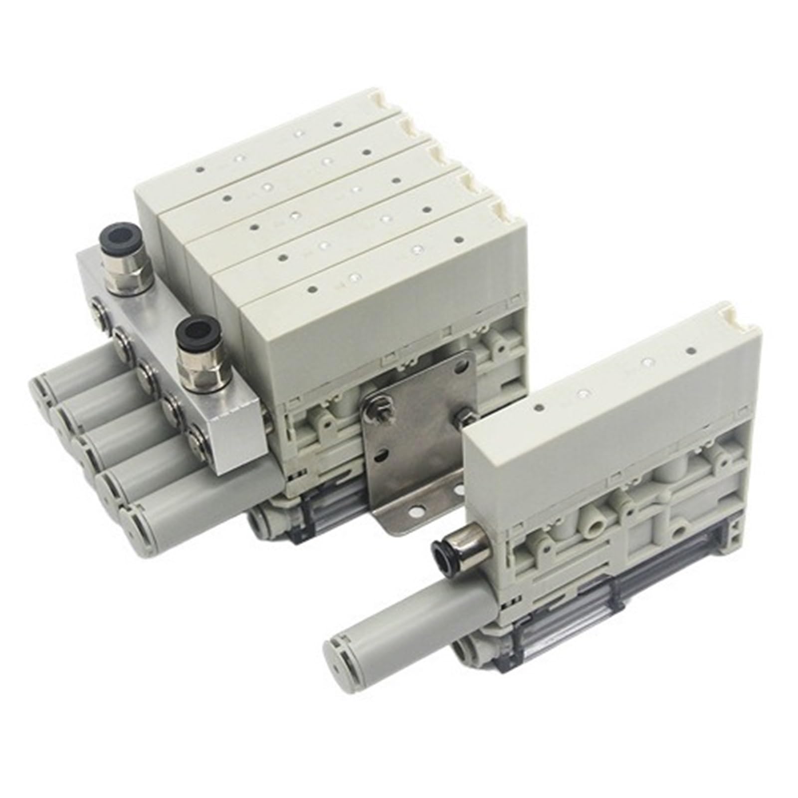 1 generator podciśnienia serii PZK z zaworem zwalniającym, zaworem nawiewu powietrza i cyfrowym przełącznikiem ciśnienia.(PZKA10K5C-06-B)