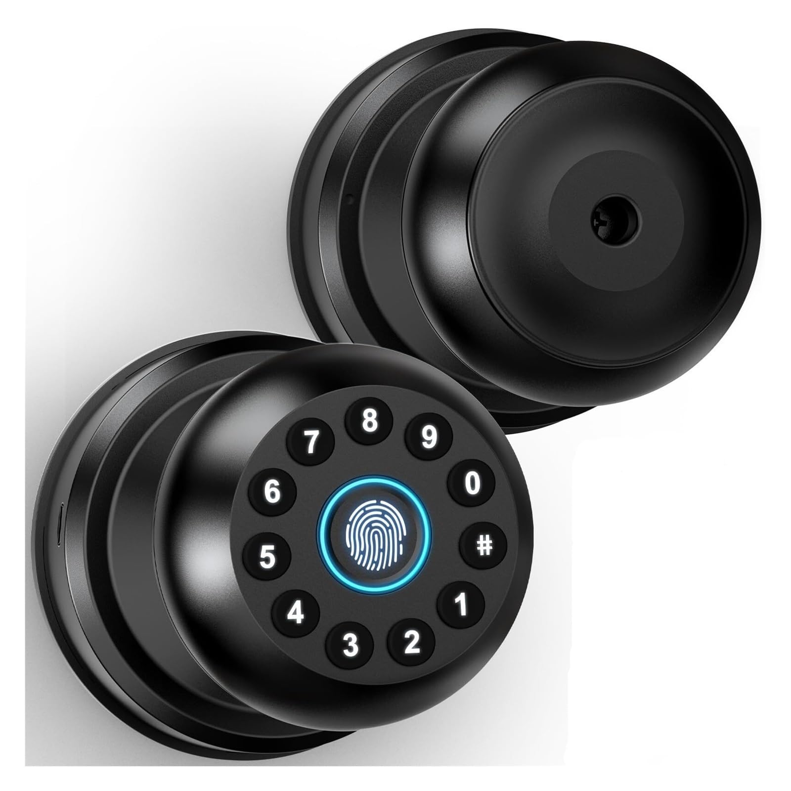 Door Locks Fingerprint Door Lock, Smart Fingerprint Door Knob with Keypad, Biometric Door Knobs with App Control smart