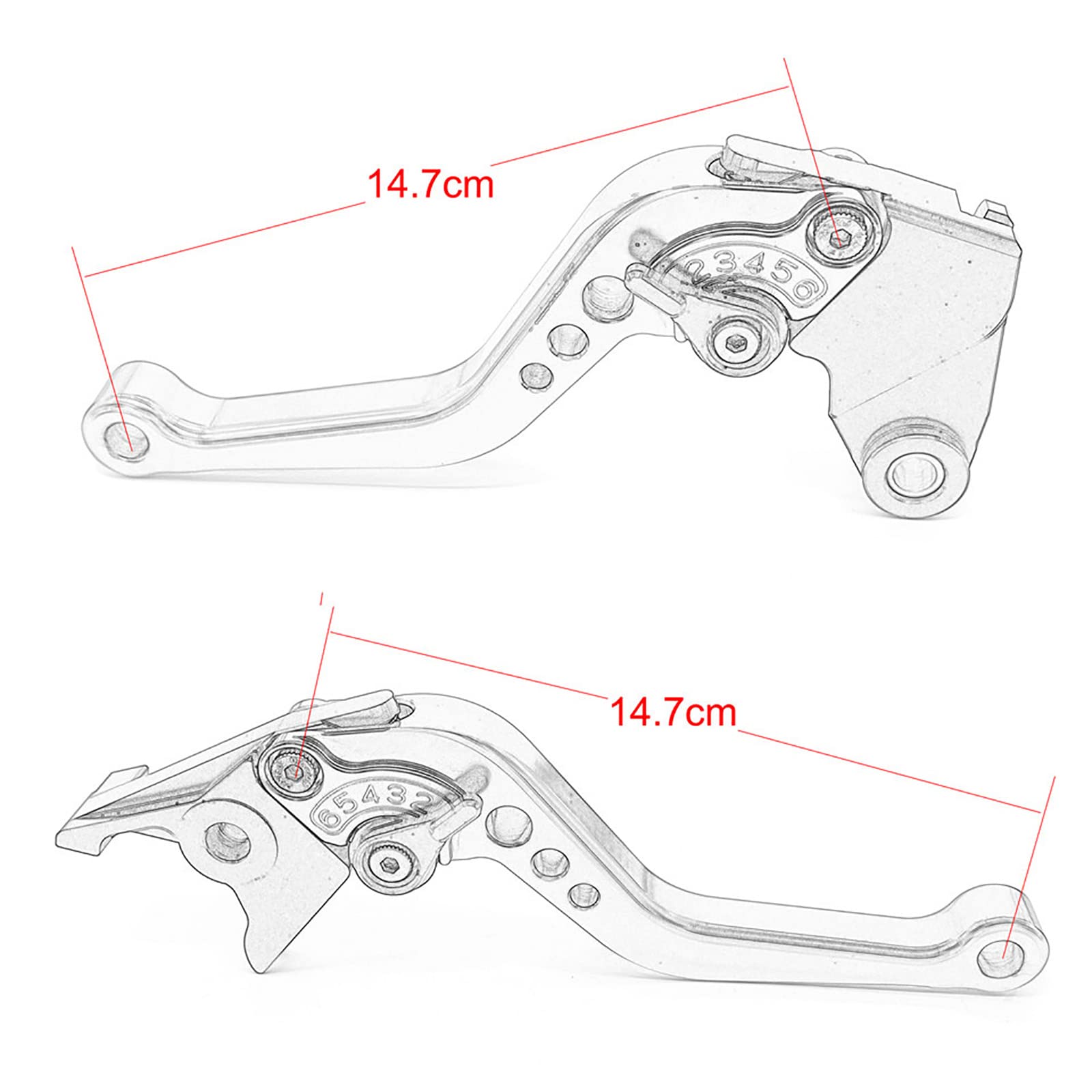 Accessori moto Leve freno frizione in alluminio per DUCATI MONSTER 696 695 620 400 796 S2R 800 (Nero)
