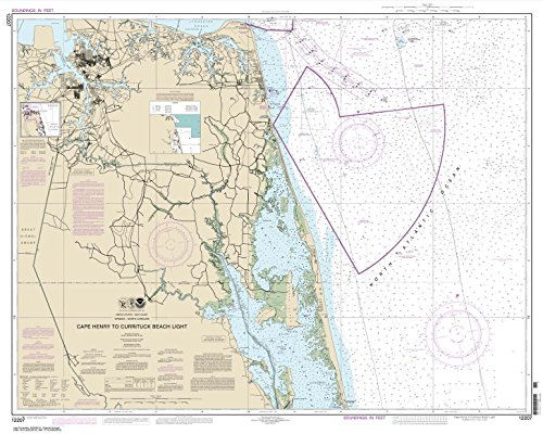 NOAA Chart 12207: Cape Henry to Currituck Beach Light 34.5 x 43.1 (Traditional Paper)