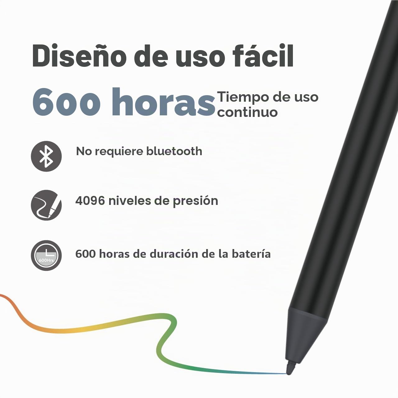 Penoval USI 2.0 Lite Stylus Pen 4096 Niveles de Presión Escritura Suave Compatible con Google Pixel Tablet, Amazon Fire Max 11, ASUS Flip CX5/CM3, Lenovo Duet | 4096 Niveles de impresión de escritura fluida, lápiz digital activo para Amazon Fire Max 11, A
