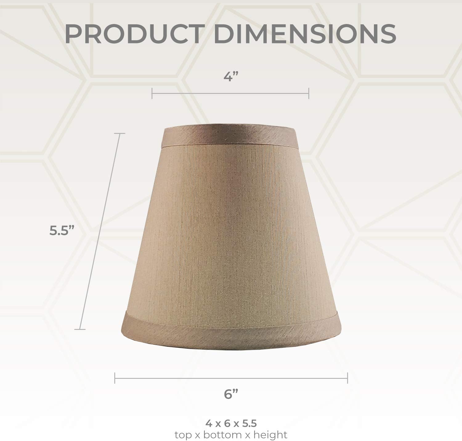 Royal Designs, Inc. Empire Chandelier Shade CS-1004-6GR, Gray, 4 x 6 x 5.5