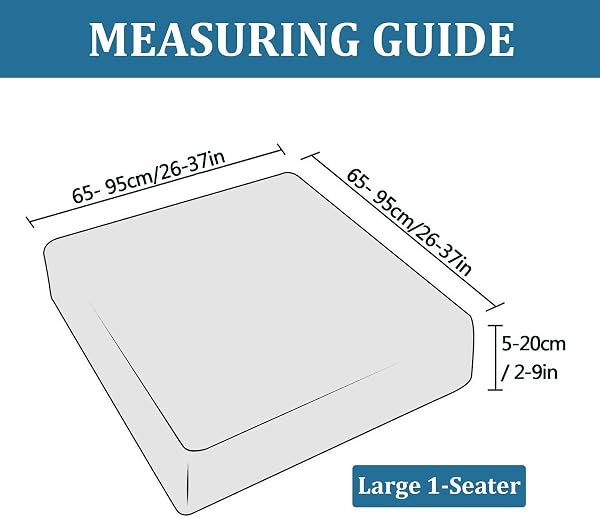 BXFUL copriseduta Divano Copri Elastico Cuscini Seduta sedie Arredamento copricuscini coprisedie Telo Impermeabile coprisedia Cuscino Elasticizzato copricuscino divani (1 Posto Grande,Sabbia) - 2