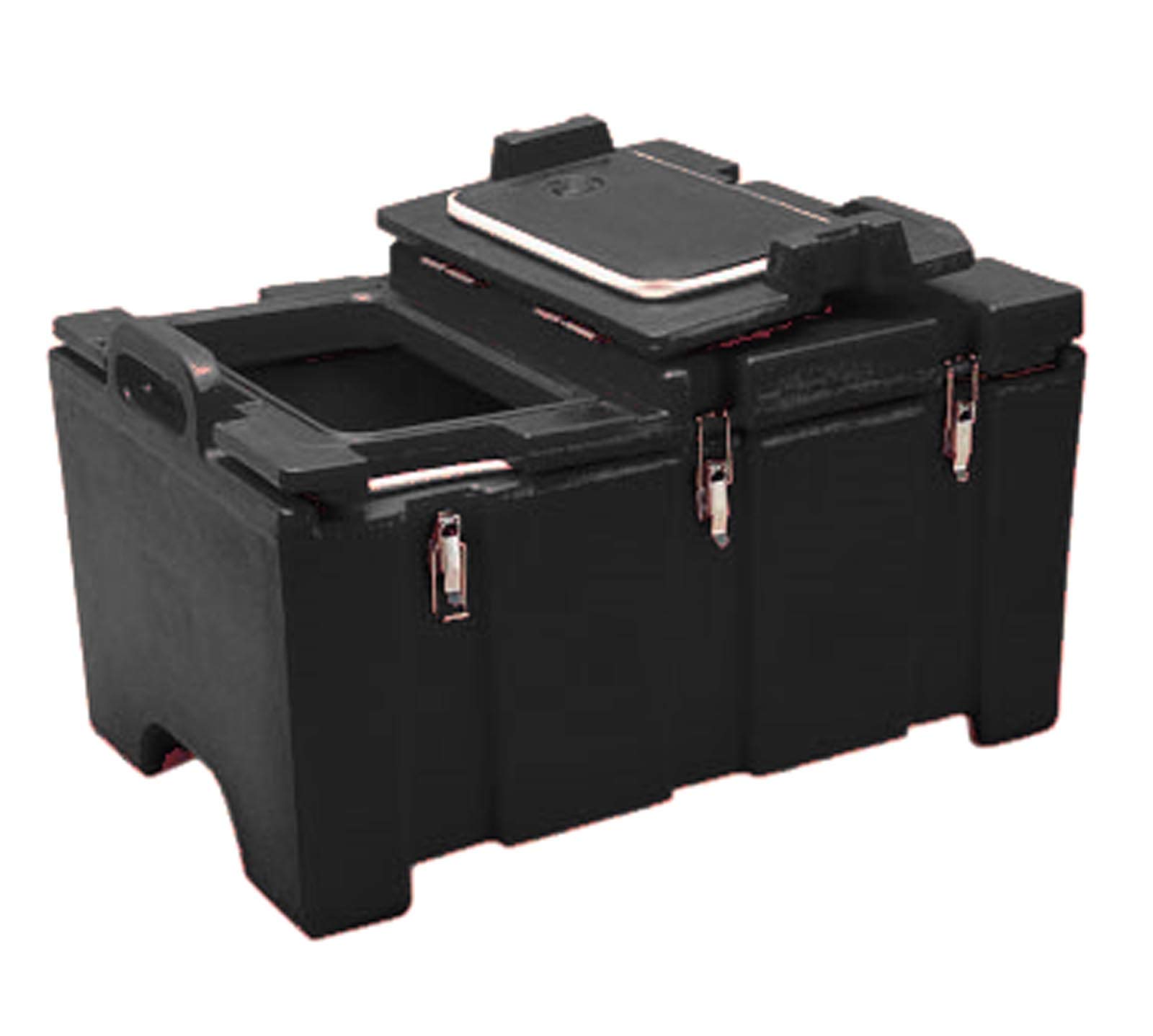 () Top-Load Food Pan Carrier - Camcarrier® 100 Series by Cambro – 18 x 26-3/4 x 15-1/2 inches, Plastic, Black, Model 100MPCHL110