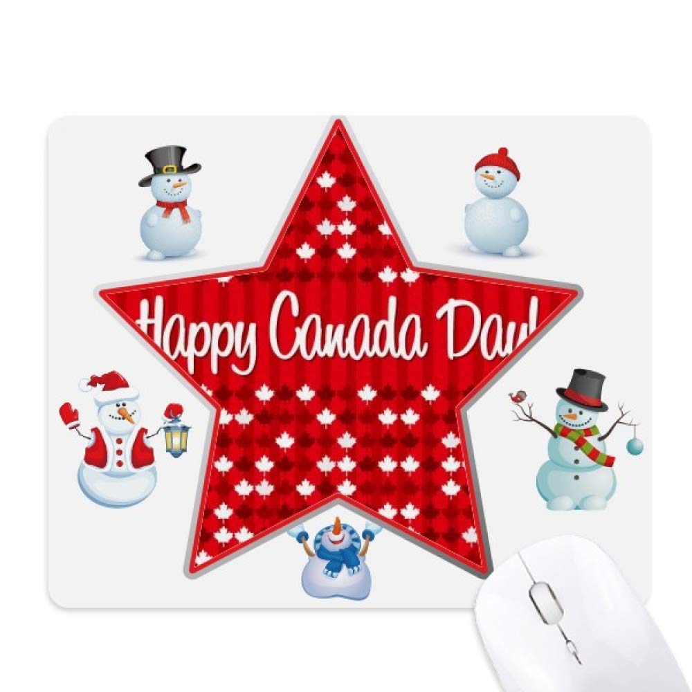 Tapis de souris Canada de Noël Snowman Family : le cadeau de bureau idéal