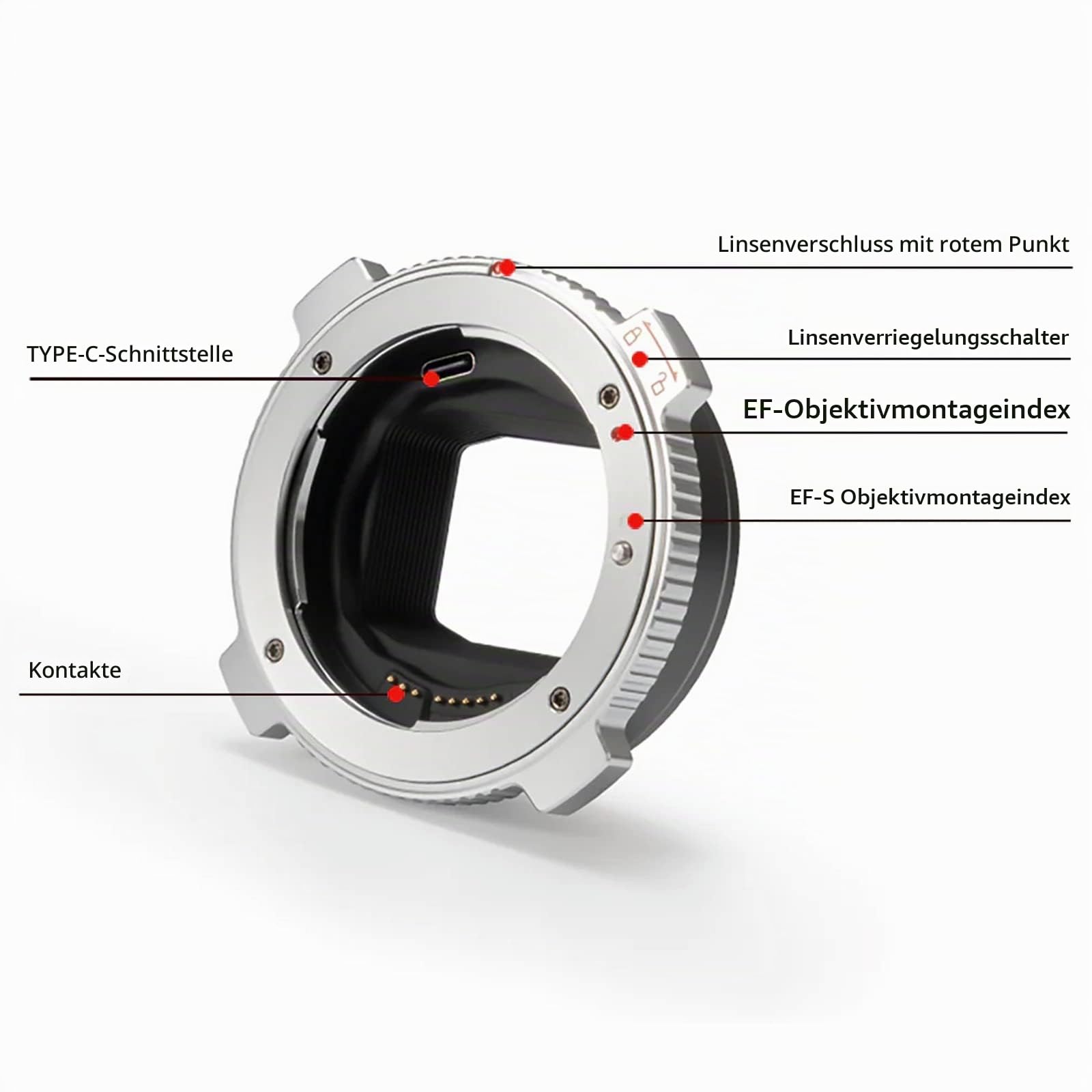 VILTROX EF-L Pro Bajonettadapter Autofokus Adapter Objektivadapter mit Sicheres Schloss für Canon EOS EF/EF-S Objektiv auf L-Mount Kamera Leica SL2/Lumix S1 S1H S5/Sigma FP L,Idee für großes Objektiv