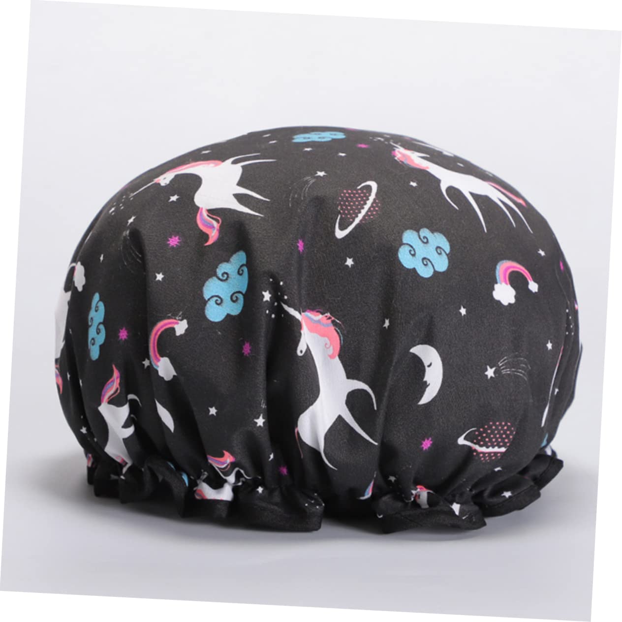 Healeved 12stücke Wasserfeste Duschhauben Doppelwandige Bademützen Mit Elastischem Band Für Spa Und Zufällige Designs Flamingo Flamingo Blau Pegasus