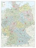 BACHER Organisations-Karte Gesamtdeutschland Maßstab 1:700 000, Papierkarte gefalzt. Größe 129 x 98 cm