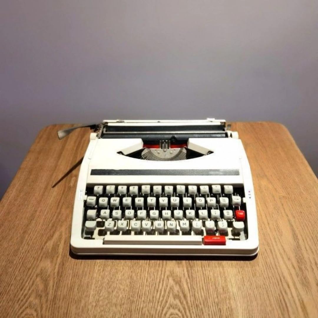 Retro Typer klawiatura ręczna maszyna do pisania bezprzewodowa tradycyjna koperta retro pisanie listów powieść notatka biała