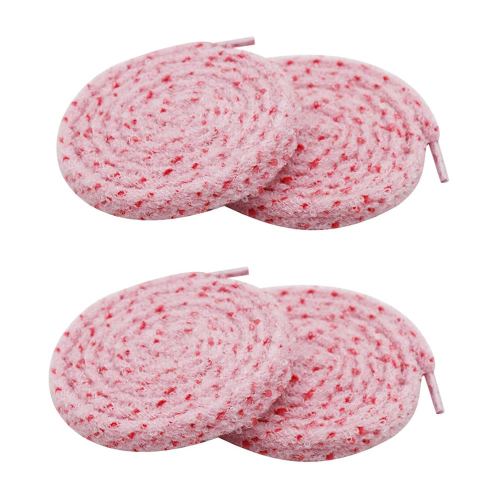 7 Paires Lacets Peluche Mignons 80 Cm – Lacets Élastiques Doux, Déco Chaussures (Blanc, Noir, Rose, Rouge…)