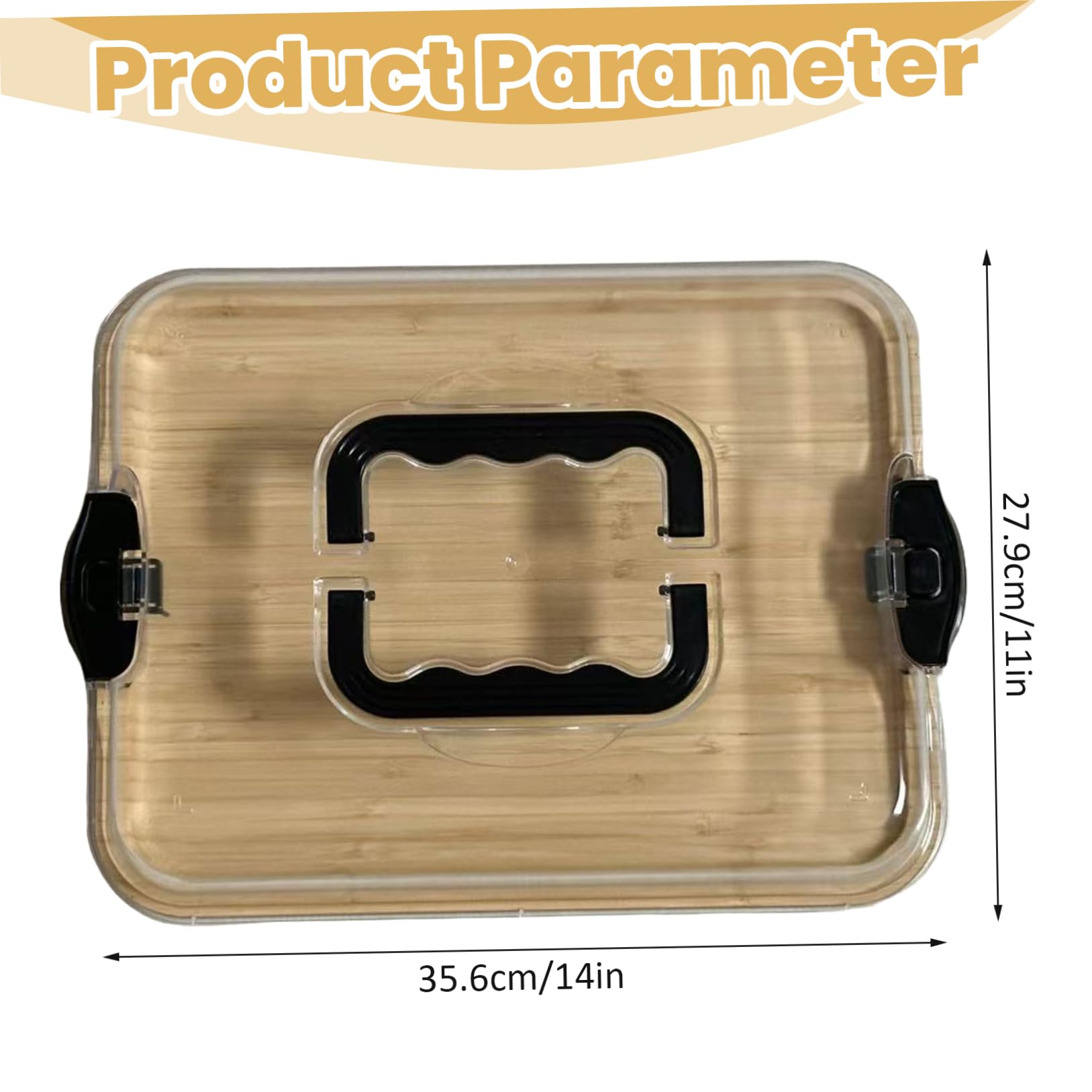 Tablas de charcutería, Tabla de charcutería con Tapa, Tablas de Madera portátiles con Tapa Transparente con Cerradura, Bandeja Cubierta para Servir Picnic Camping, Bandeja de Queso