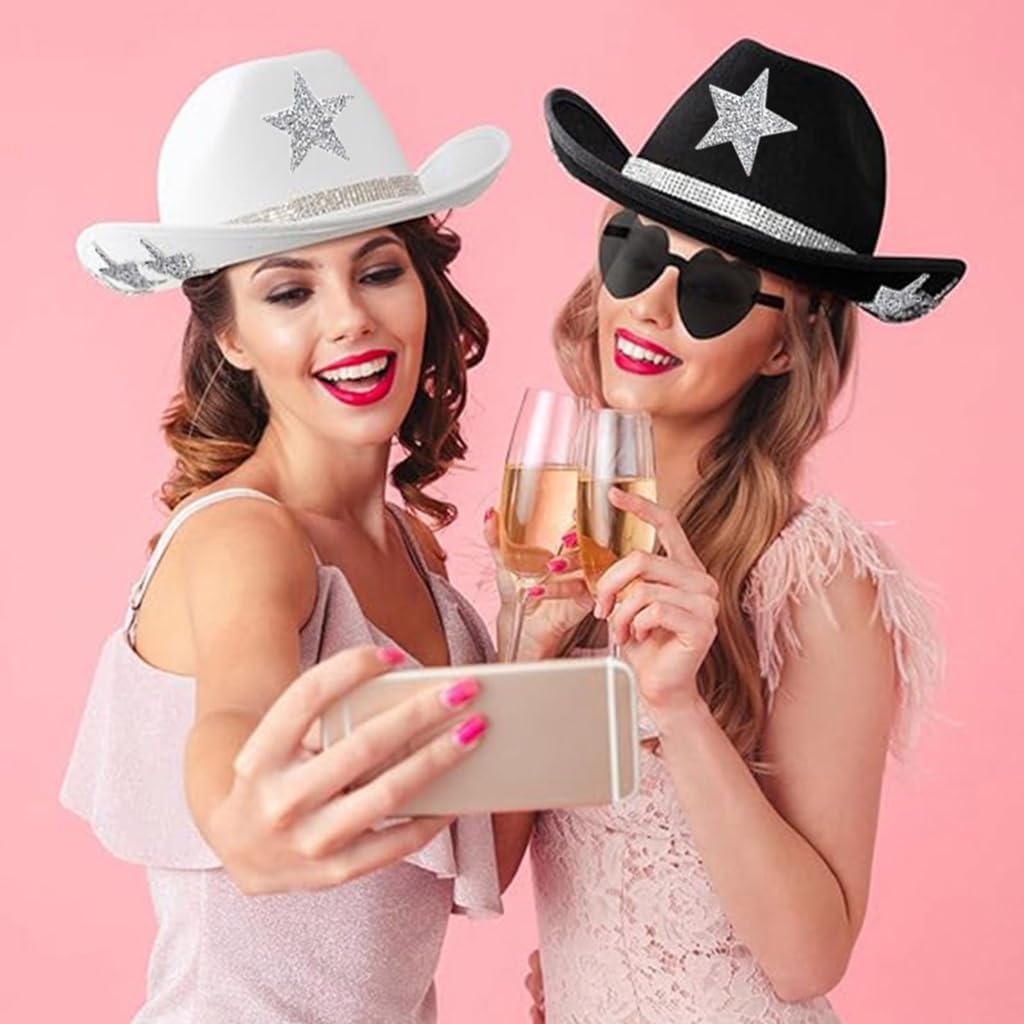 Rhinestones Star Caps Holiday Hat Music Festival Hat for Women Men Stage Shows