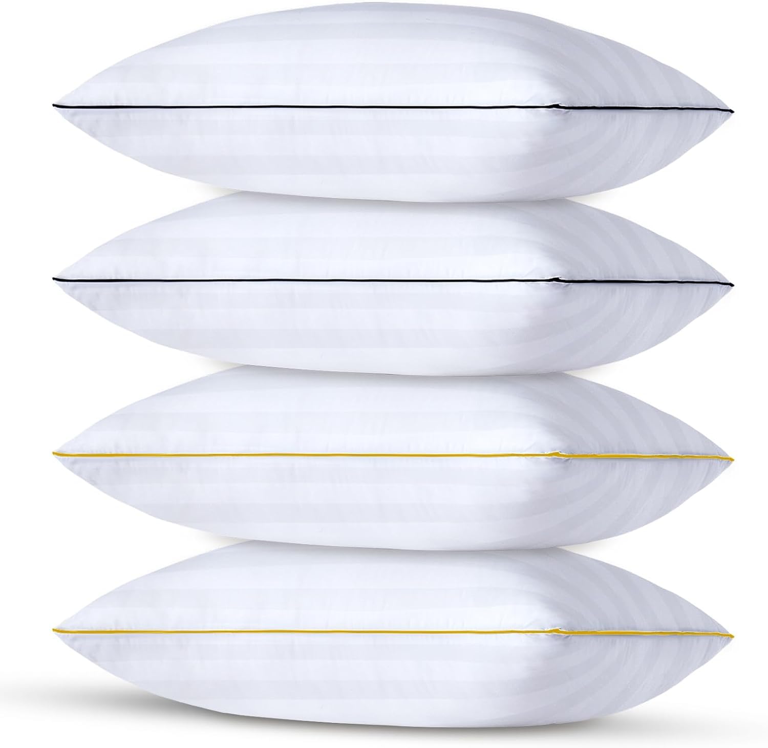 9villa Hotel Collection Fiber Pillows for Sleeping Soft, Cooling, Luxury Microfiiber Pillow for Neck Pain Relief Suitable, Stomach or Side Sleepers (Standard Size, 27x17 Inches) (4)