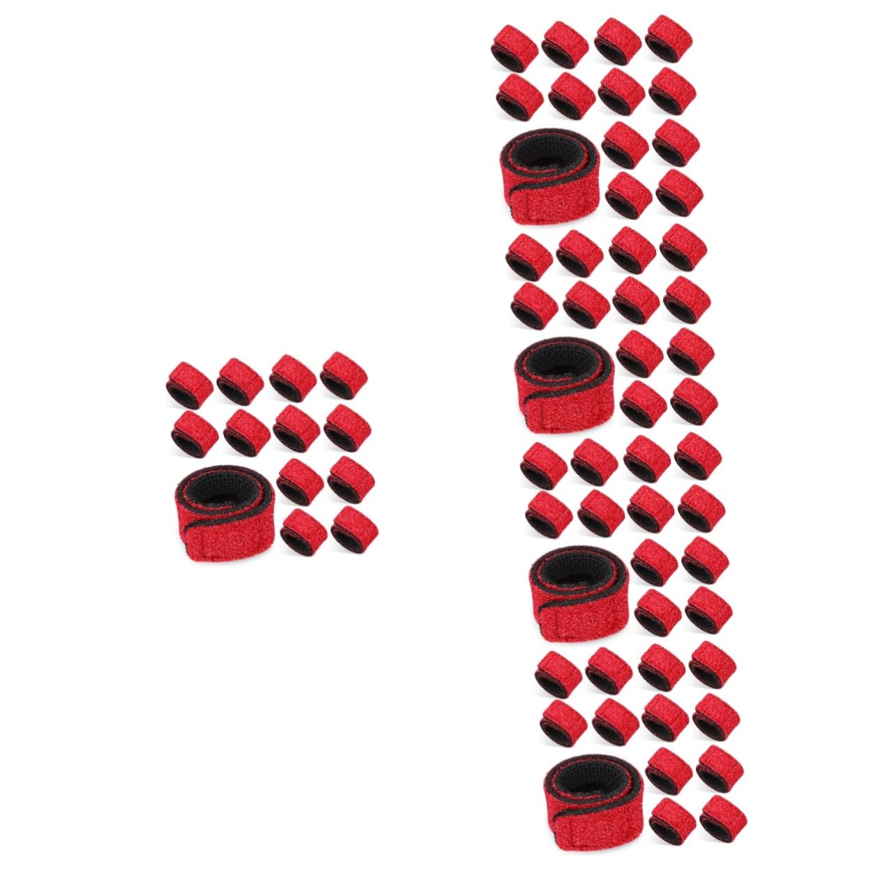 BESPORTBLE 50pcs Fishing Rod Wraps Elastic Fishing Pole Straps for Organized Storage Sticky Design