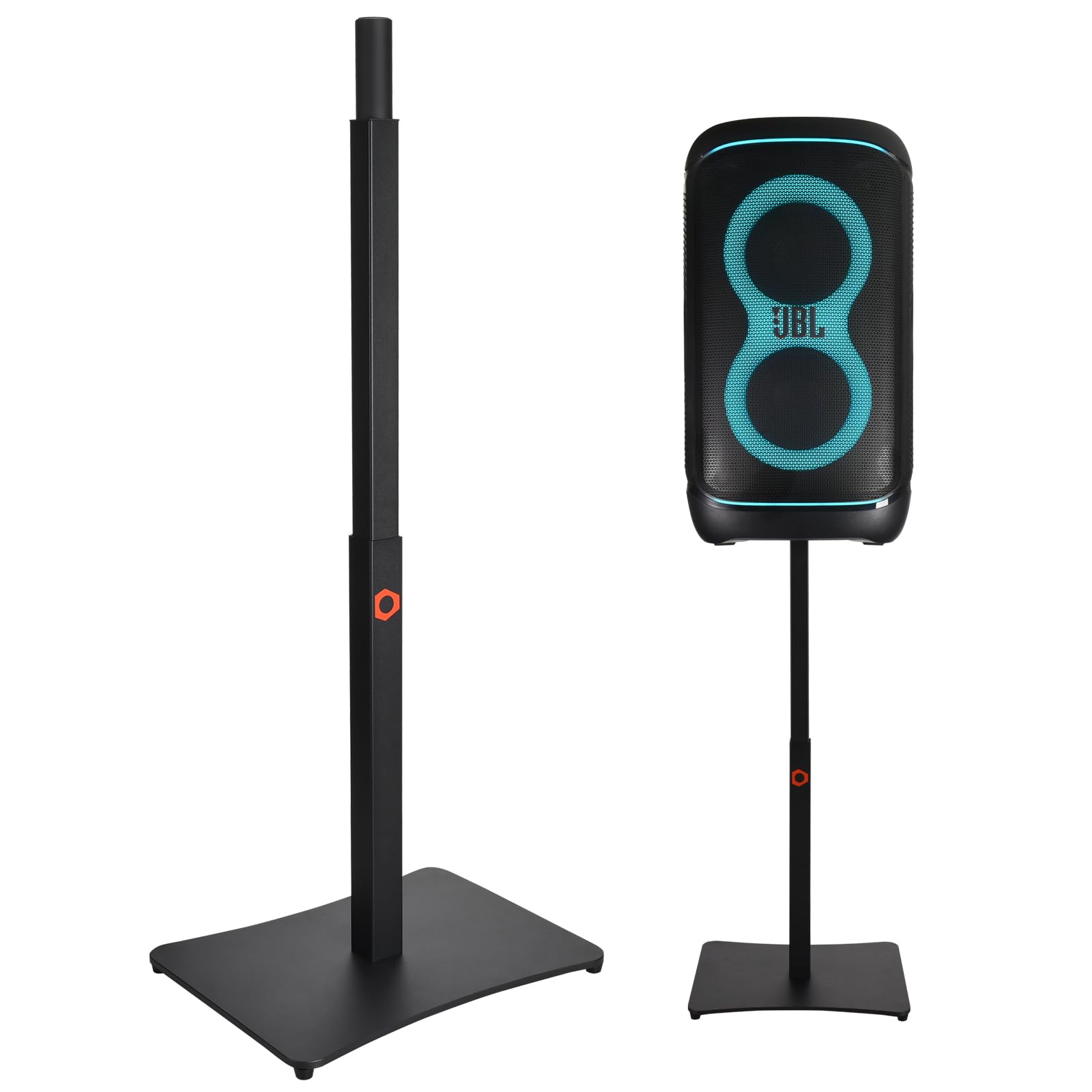 Adjustable Speaker Stand for Bluetooth Speakers - Heavy Duty Universal Floor Stand (23-34 Inch Height) - Fits JBL PartyBox 520/320/310/110/100 & More, All-Metal Stable Base