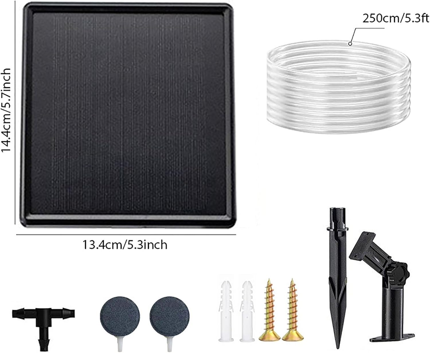 Double Outlet Aquarium Air Pumps Stake Solar Power Aerator for Fish Tanks Quiet Tool Home Use Fish Tanks Aquarium Bubble Aeration